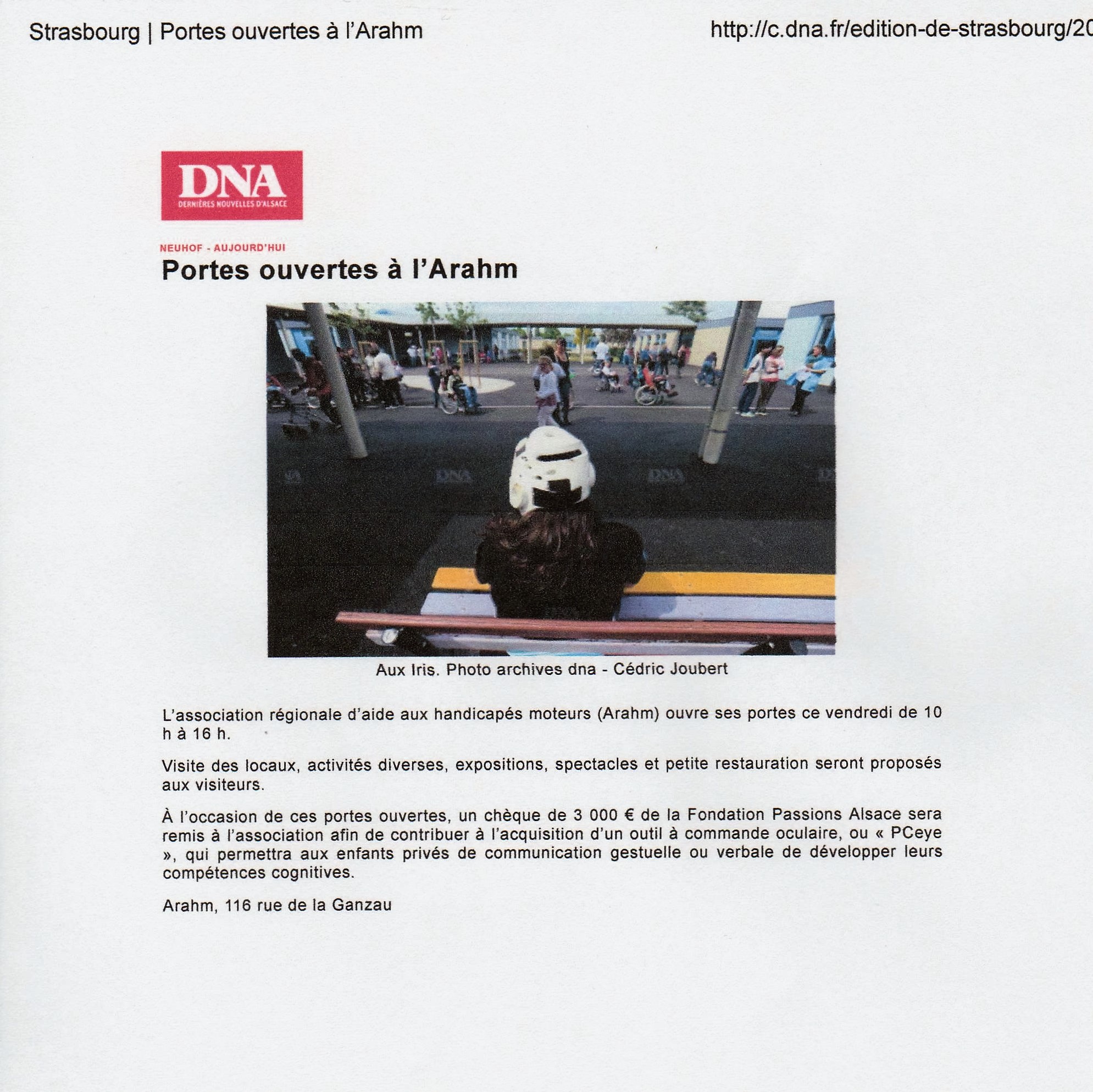 Dna Du 3 Juin 2022 Portes ouvertes à l'Arahm de Strasbourg - DNA du 3 juin - Fondation  Passions Alsace