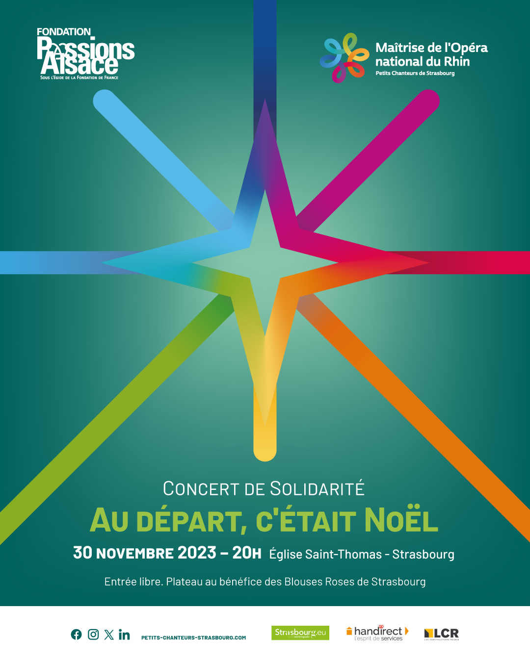 Concert pour les enfants hospitalisés 30 novembre 2023 à Saint Thomas Strasbourg
